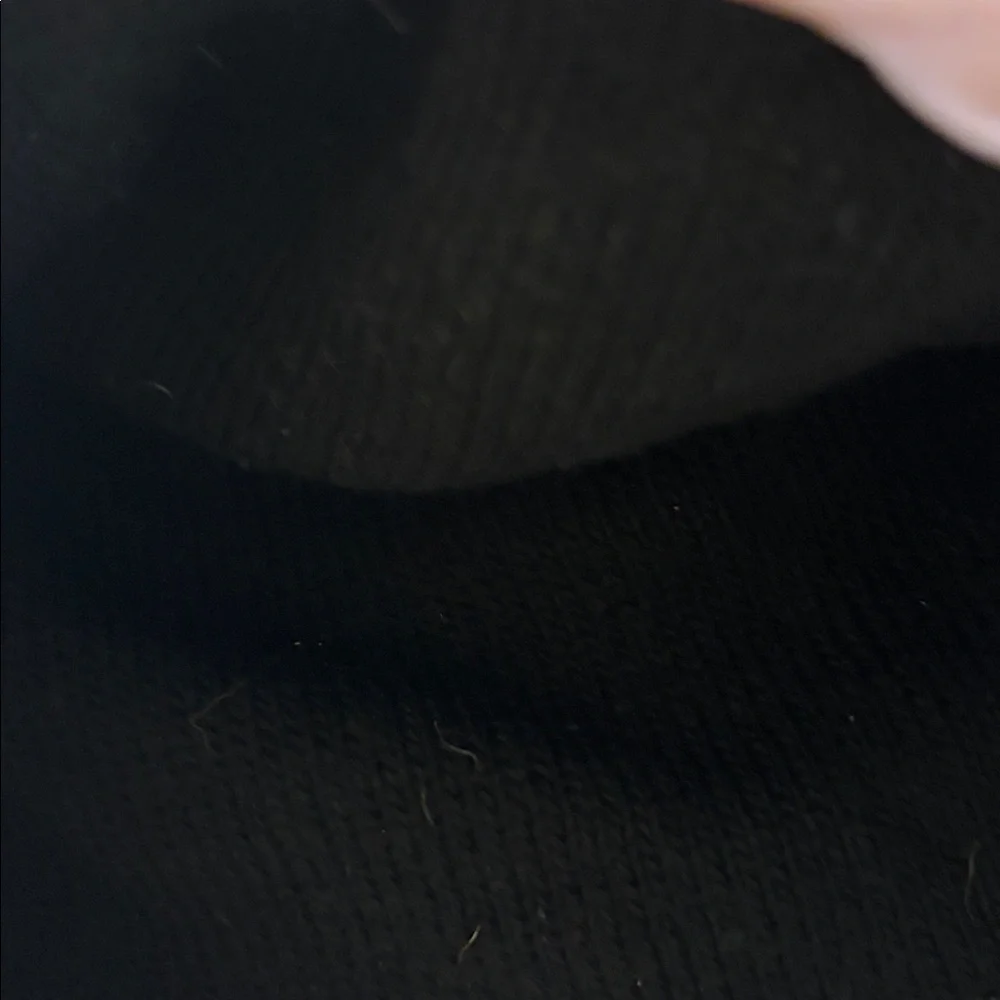 Black Beanie with White Stripes
